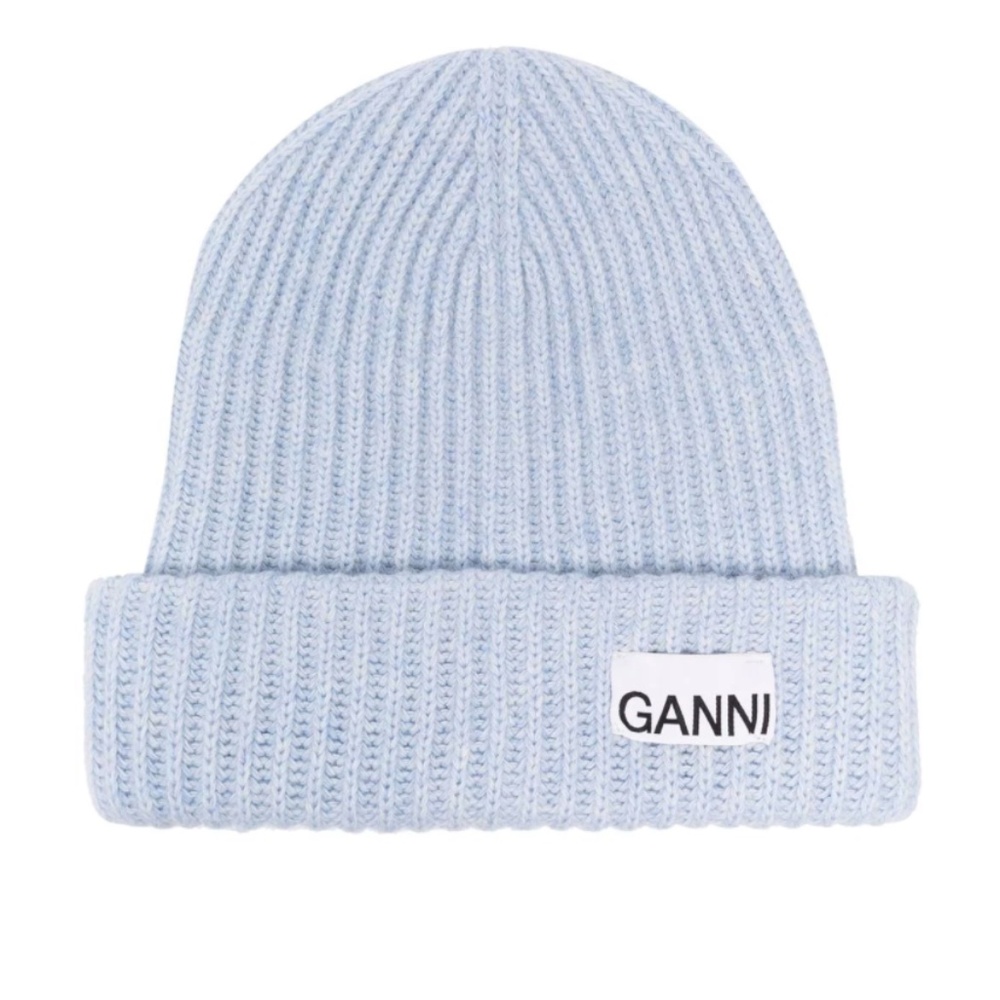 *NWT* GANNI Blue Recycled Wool Knit Toque